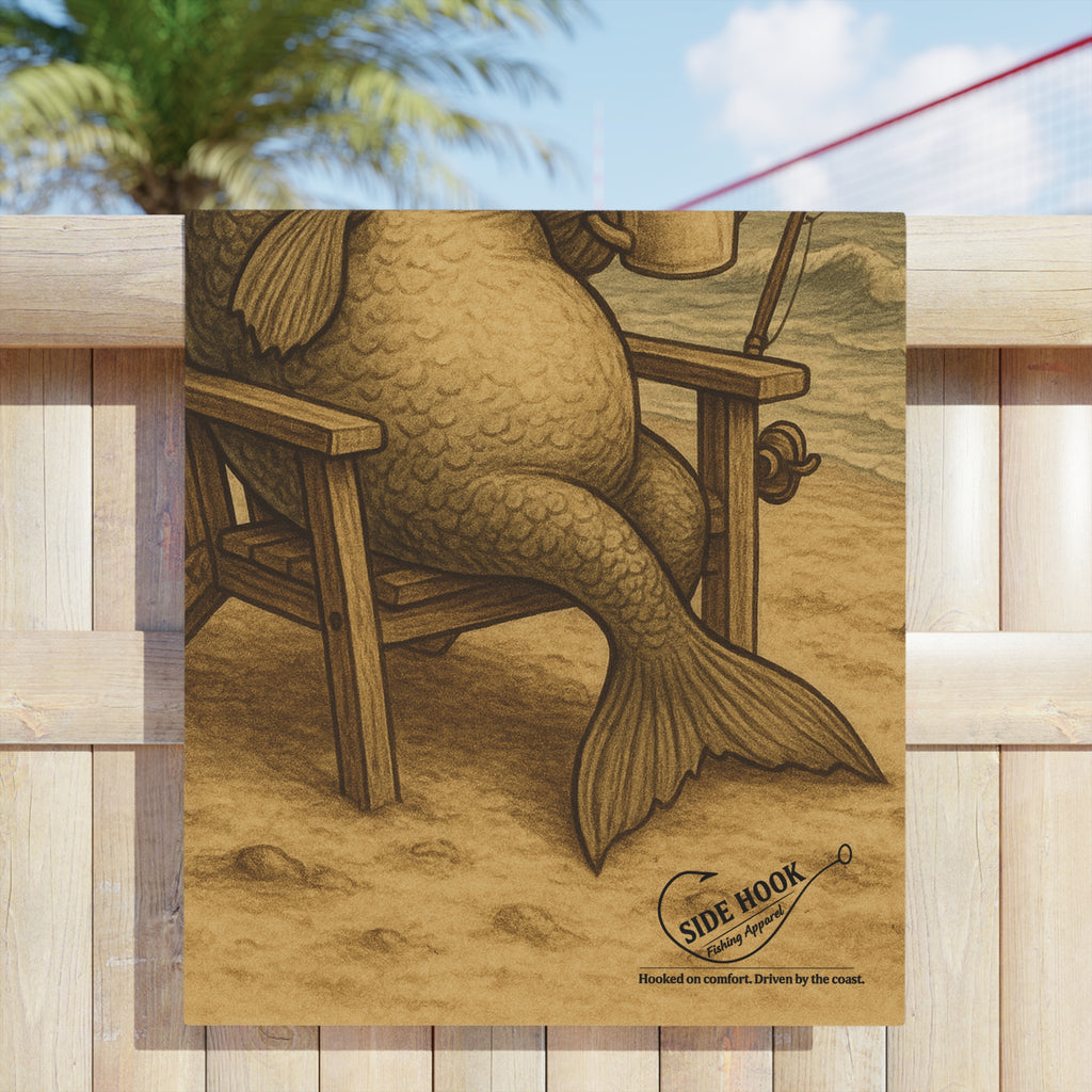 “Hooked on Caffeine” SideHook Beach Towel
