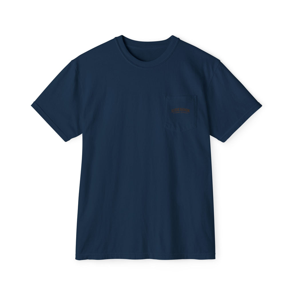 Fishing Pocket T‑Shirt — 'SIDEHOOK' Vintage Boat Logo