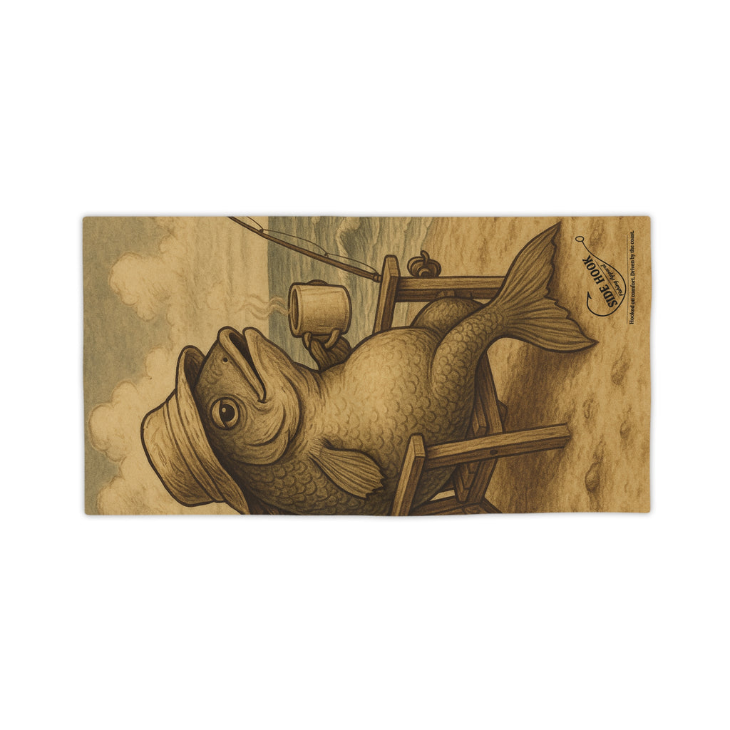 “Hooked on Caffeine” SideHook Beach Towel