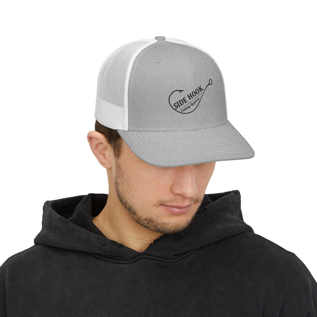 Side Hook Embroidered Snapback Trucker Cap